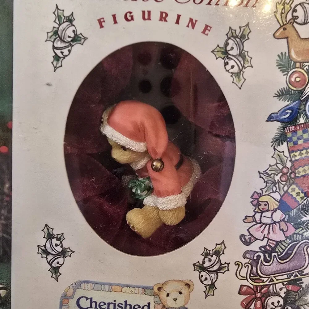NEW Cherished Teddies Book and Figurine Gift Set The Night Before Christmas 1998